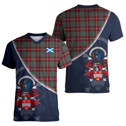 Printivon Crawford Modern of NewZealand Tartan Scottish Crest T Shirt