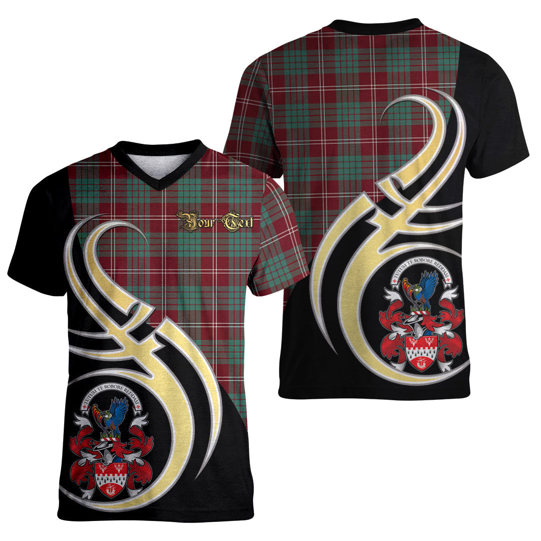 Printivon Crawford Modern of NewZealand Tartan Crest Believe In Me T Shirt