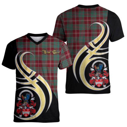 Printivon Crawford Modern of NewZealand Tartan Crest Believe In Me T Shirt