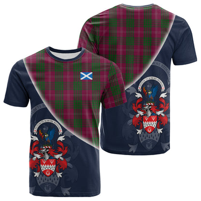Printivon Crawford of NewZealand Tartan Scottish Crest T Shirt