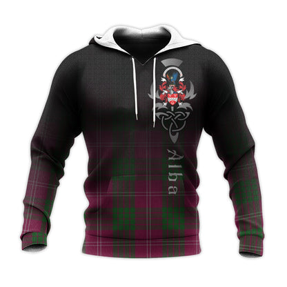 Printivon Crawford Of Newzealand Tartan Crest Alba Celtic Hoodie