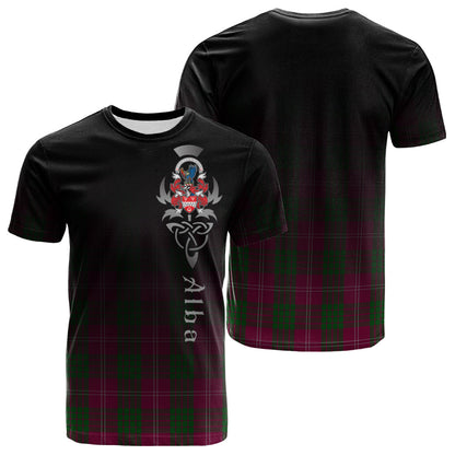 Printivon Crawford of NewZealand Tartan Crest Alba Celtic T Shirt