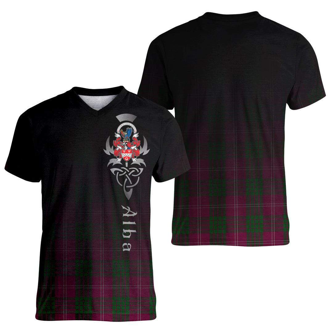Printivon Crawford of NewZealand Tartan Crest Alba Celtic T Shirt