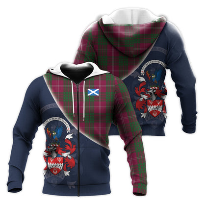 Printivon Crawford Of Newzealand Tartan Scottish Crest Hoodie