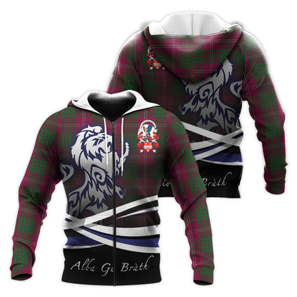 Printivon Crawford Of Newzealand Tartan Scottish Lion Hoodie