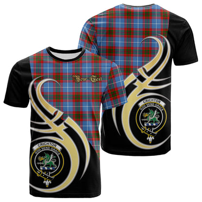 Printivon Crichton Tartan Crest Believe In Me T Shirt