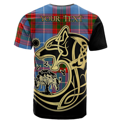 Printivon Crichton Crest Celtic Wolf Tartan T Shirt Custom Your Text