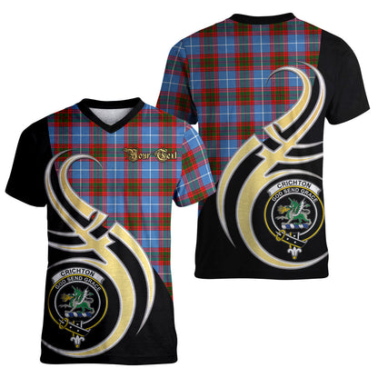 Printivon Crichton Tartan Crest Believe In Me T Shirt
