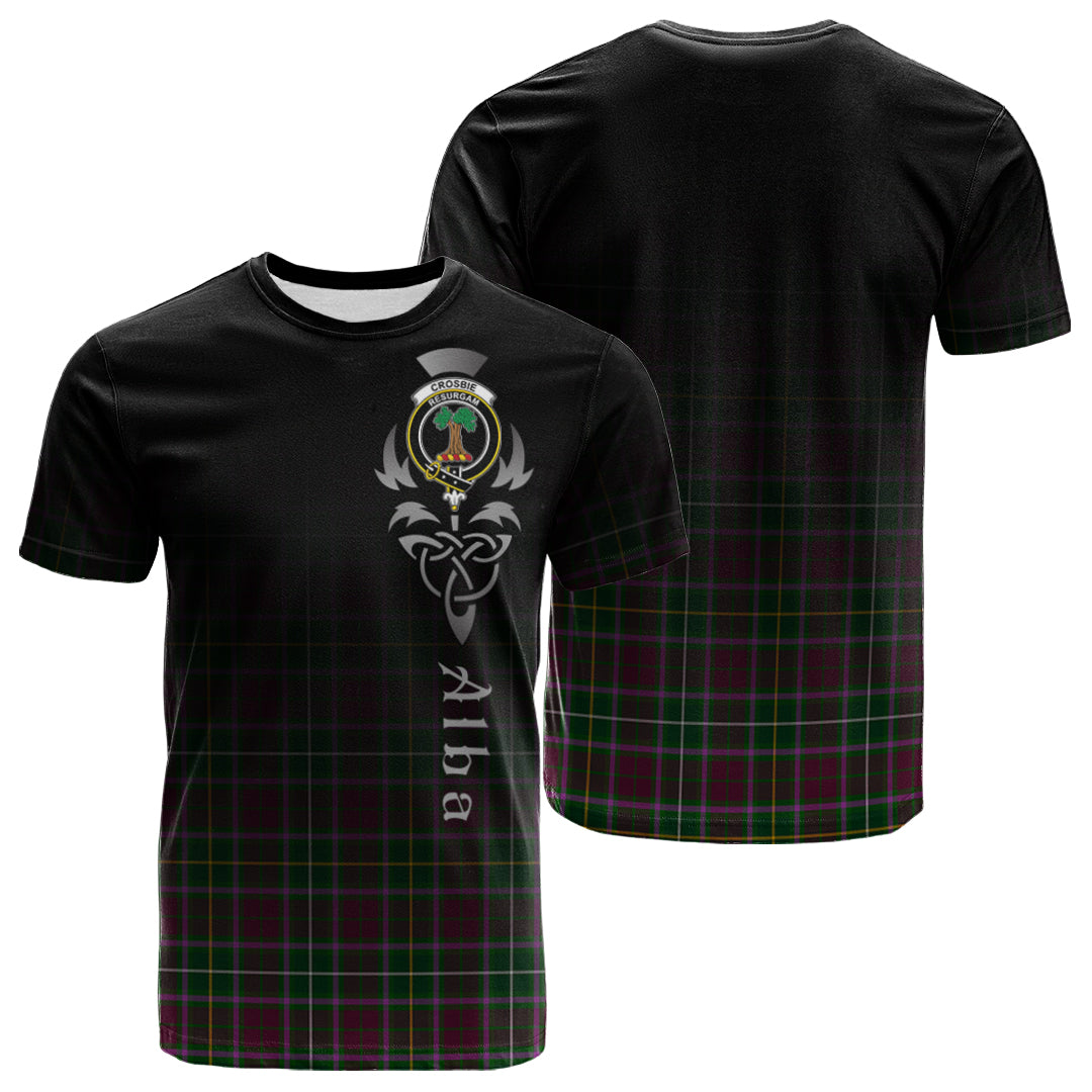 Printivon Crosbie Tartan Crest Alba Celtic T Shirt