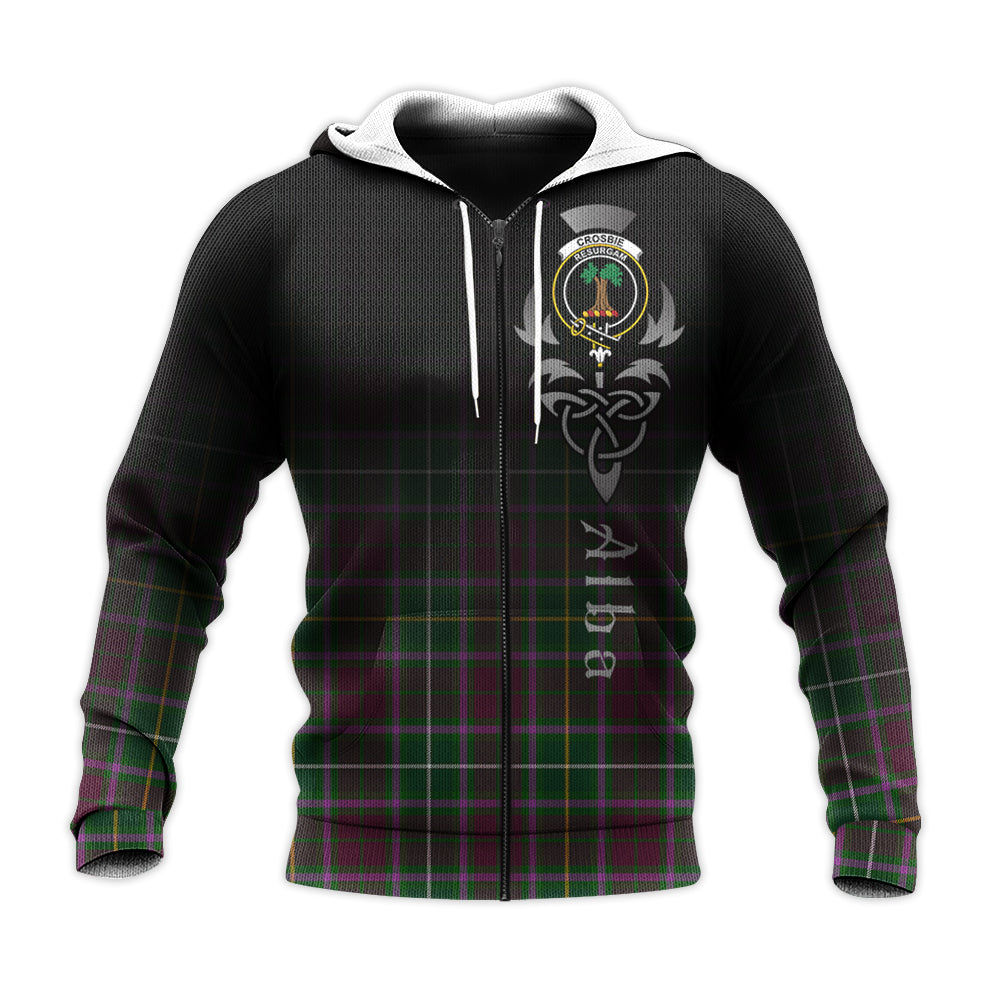 Printivon Crosbie Tartan Crest Alba Celtic Hoodie