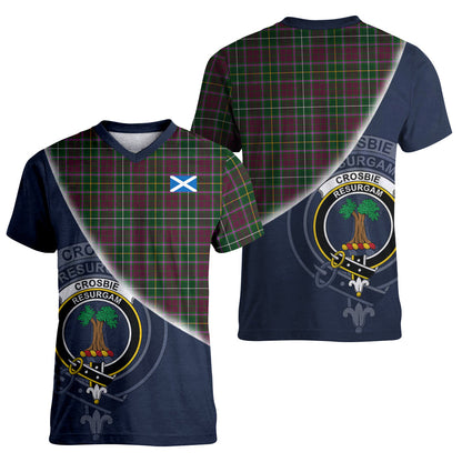 Printivon Crosbie Tartan Scottish Crest T Shirt