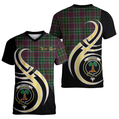 Printivon Crosbie Tartan Crest Believe In Me T Shirt