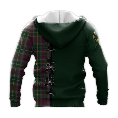 Printivon Crosbie Tartan Hoodie Lion Rampant And Celtic Thistle Style