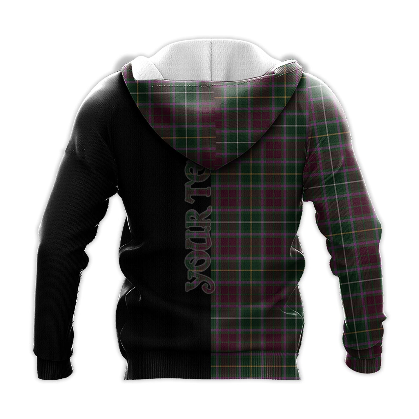 Printivon Crosbie Tartan Personalize Half Hoodie
