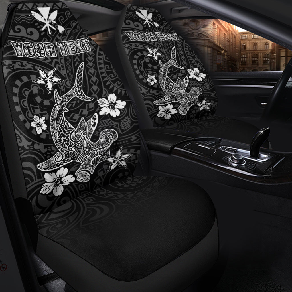 (Custom Personalised) Hawaii Hammerhead Shark Hibiscus Hawaii Pattern Car Seat Covers