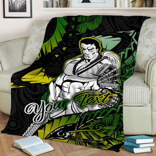 Custom Personalised Samoan Warrior Pride Samoa Polynesia Blanket