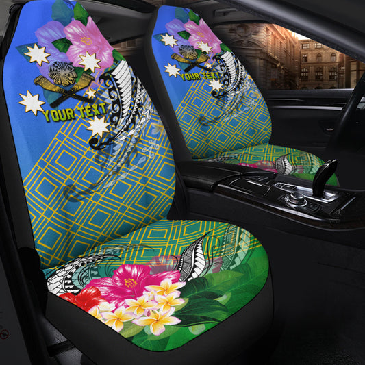 (Custom Personalised) South Sea Islanders Kanakas Hibiscus Polynesia Car Seat Covers