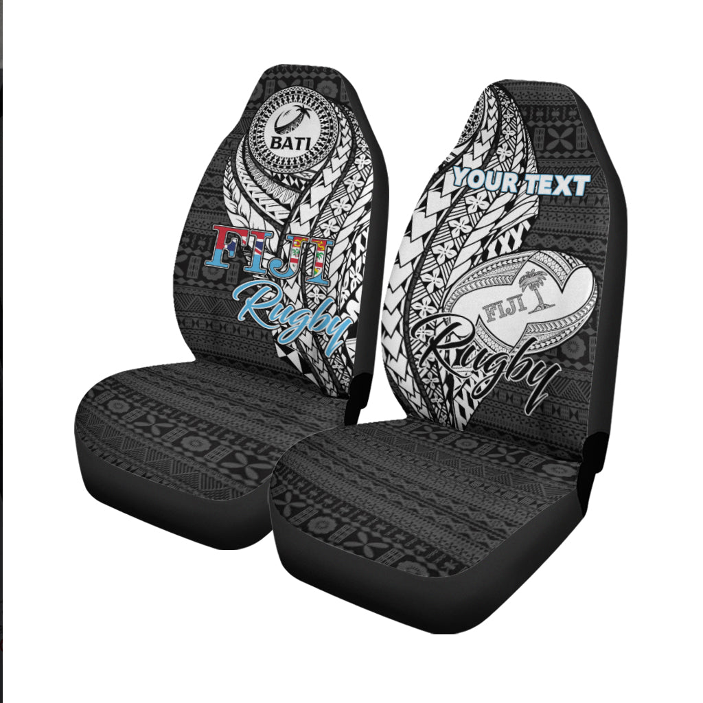 (Custom Personalised) Fiji Rugby Bati Tapa Pattern Car Seat Covers