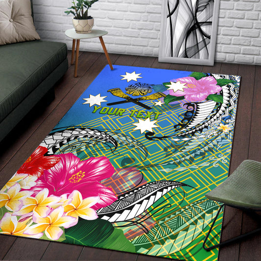 (Custom Personalised) South Sea Islanders Kanakas Hibiscus Polynesia Area Rug