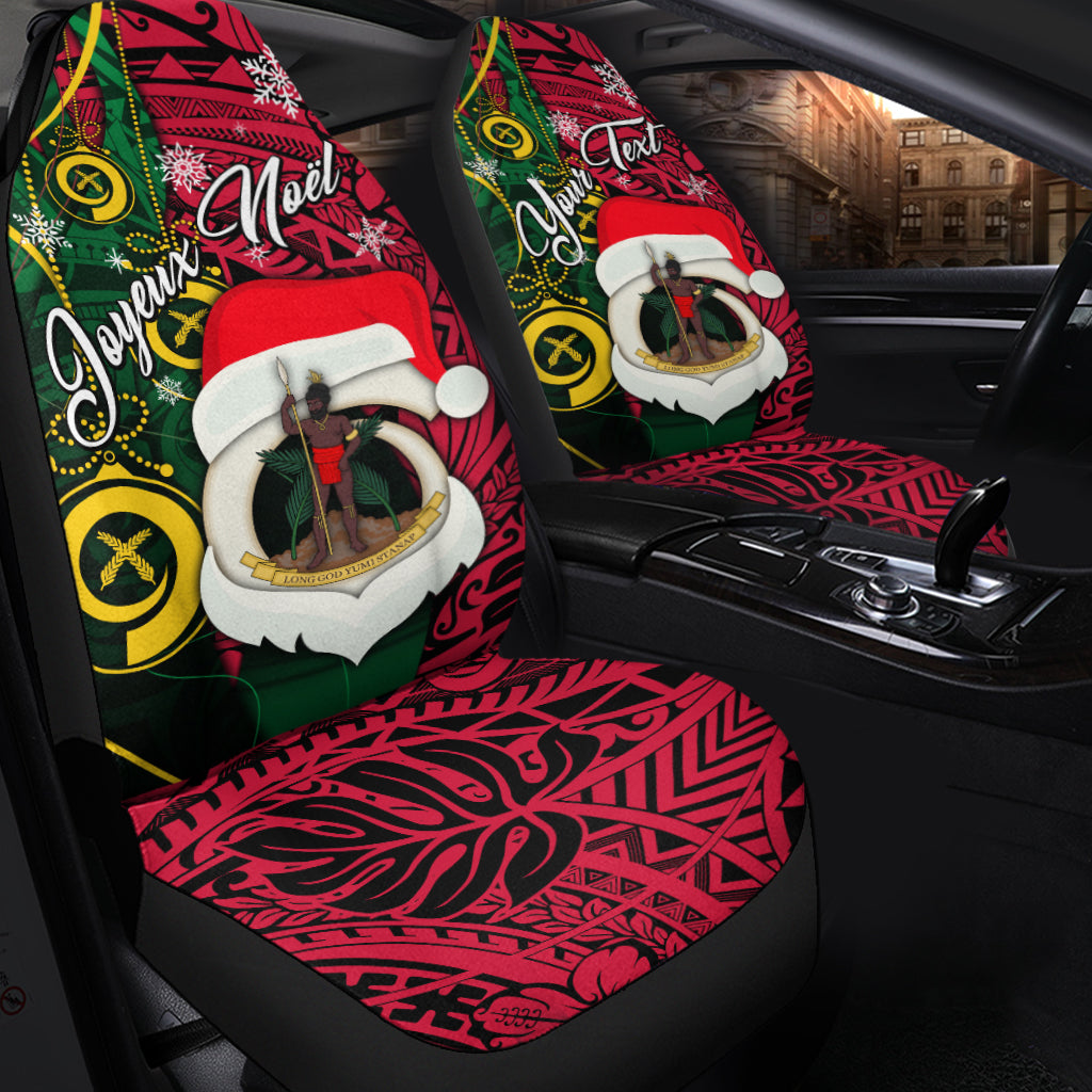 (Custom Personalised) Vanuatu Christmas Joyeux Noël Santas God Yumi Car Seat Covers