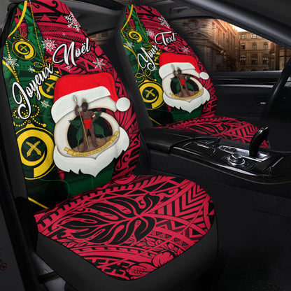 (Custom Personalised) Vanuatu Christmas Joyeux Noël Santas God Yumi Car Seat Covers