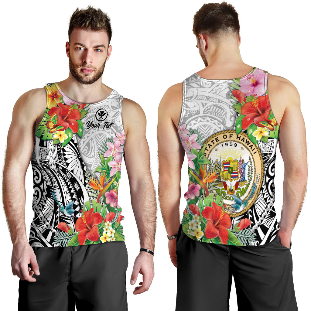 Custom Personalised Hawaii Hibiscus Kanaka Polynesia Men Tank Top