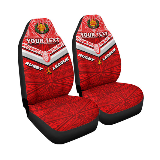 (Custom Personalised) Tonga Rugby Mate Ma'a Tonga Tapa Pattern Car Seat Covers