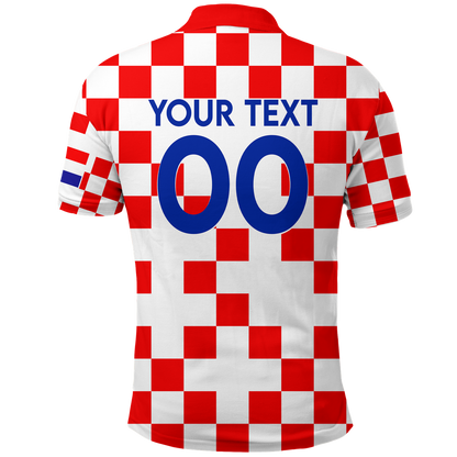 Custom Croatia Polo Shirt Football 2022