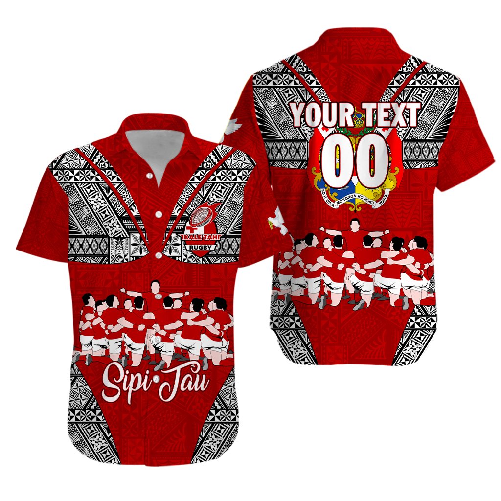 Custom Personalised Tonga Rugby Ikale Tahi Sipi Tau Hawaiian Shirt -