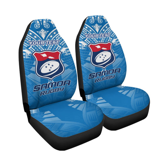 (Custom Personalised) Samoa Rugby Toa Samoa Blue Style Car Seat Covers