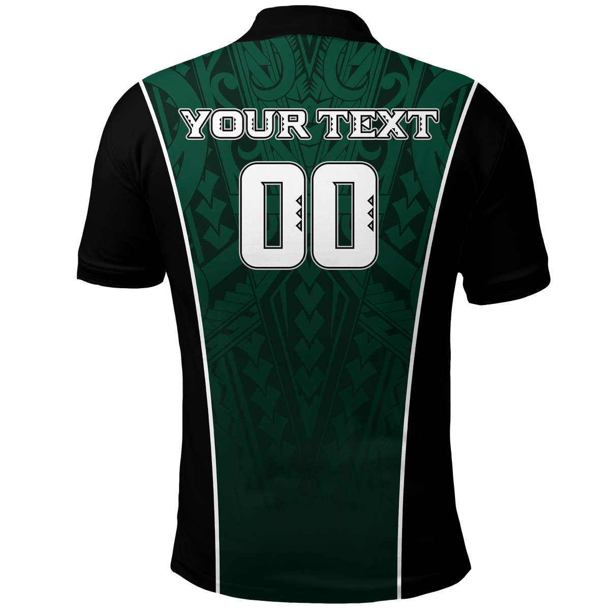 Custom Personalised Hawaii Volleyball Green Warrior Polo Shirt -