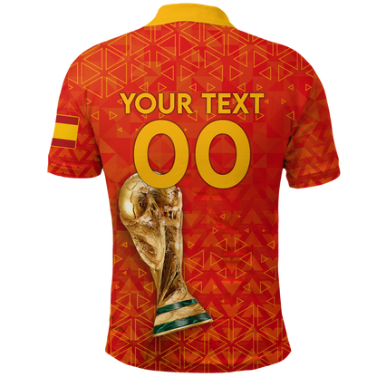 Custom Spain Polo Shirt Football 2022