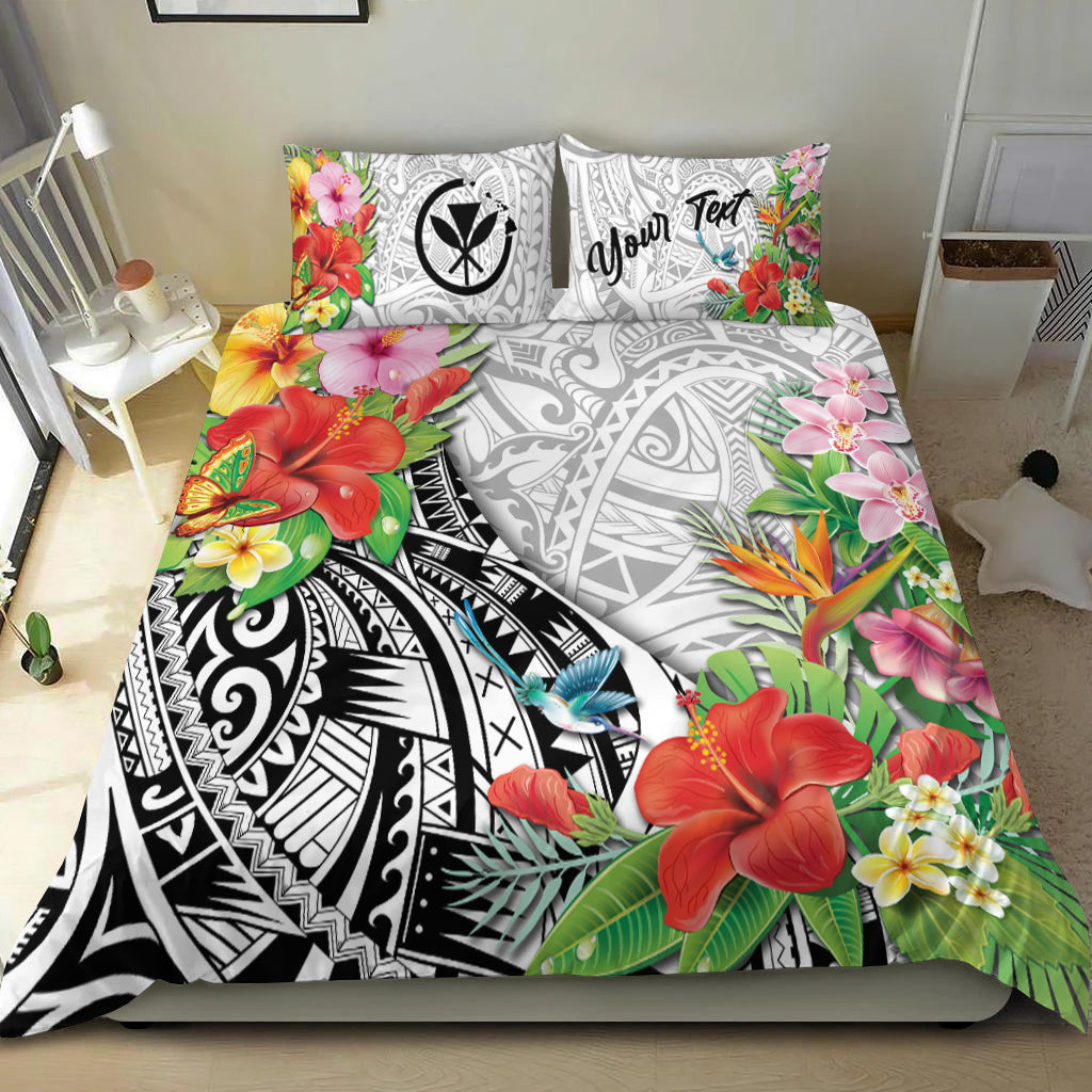 (Custom Personalised) Hawaii Hibiscus Kanaka Polynesia Bedding Set