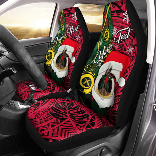 (Custom Personalised) Vanuatu Christmas Joyeux Noël Santas God Yumi Car Seat Covers
