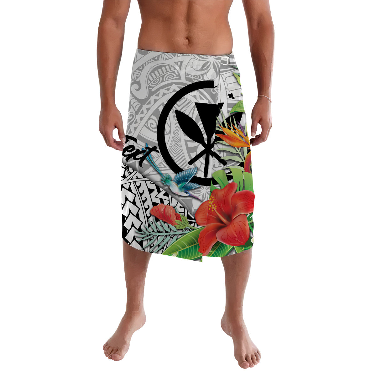 (Custom Personalised) Hawaii Hibiscus Kanaka Polynesia Lavalava -