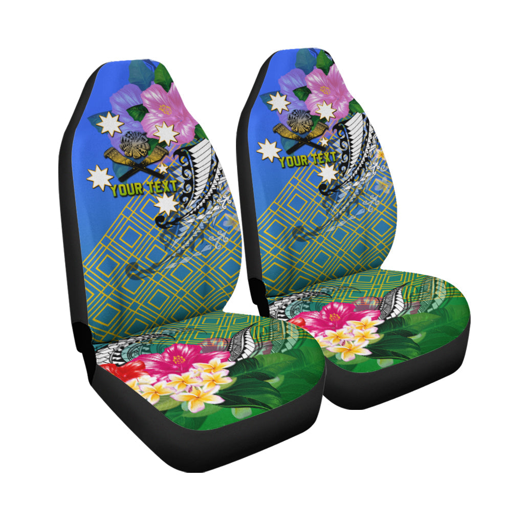 (Custom Personalised) South Sea Islanders Kanakas Hibiscus Polynesia Car Seat Covers