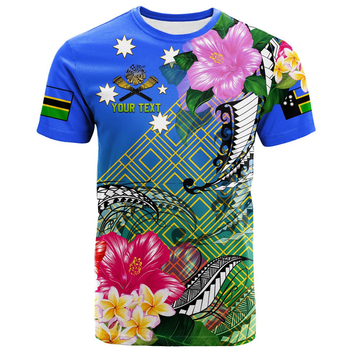 (Custom Personalised) South Sea Islanders Kanakas Hibiscus Polynesia T Shirt