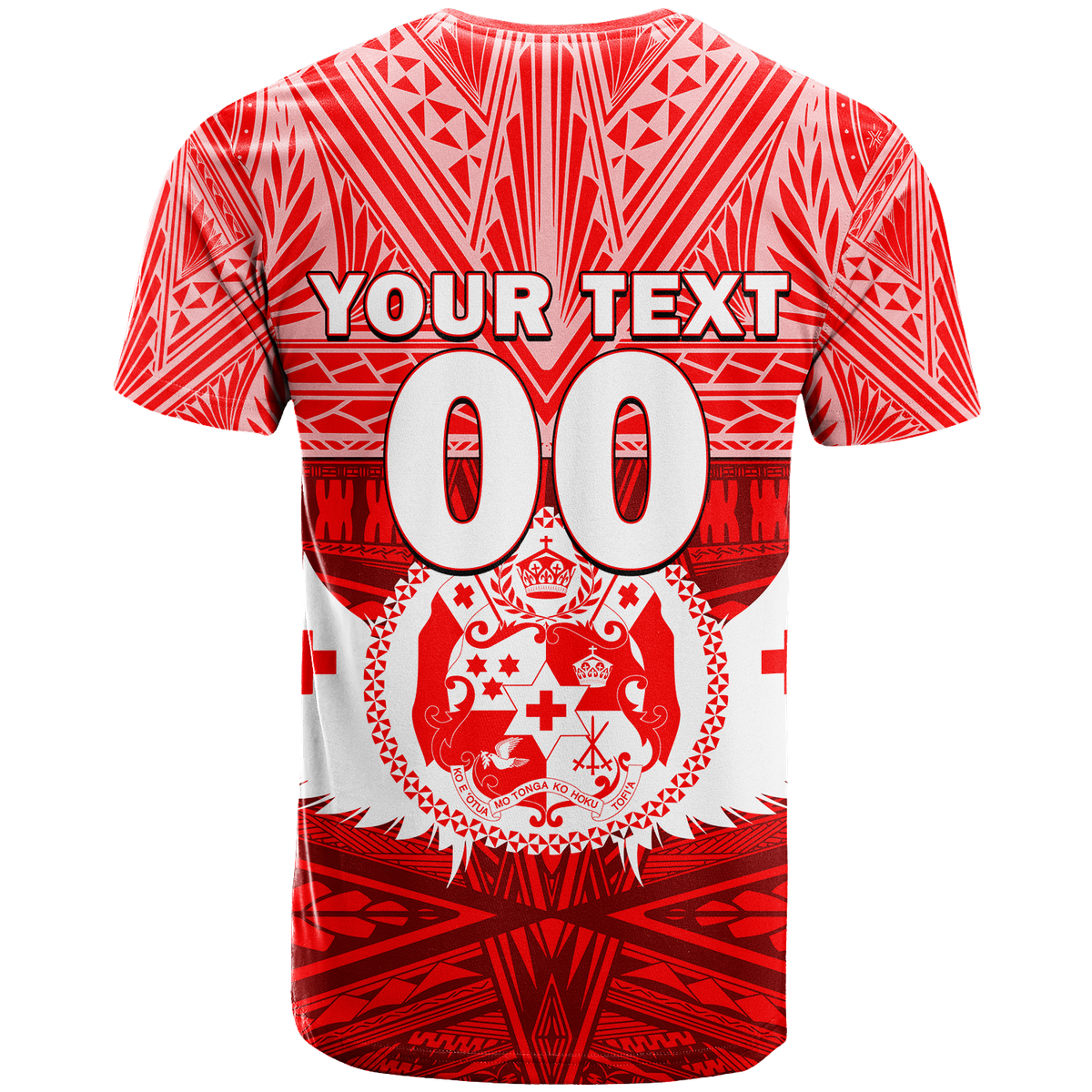 Custom Personalised Tonga Rugby Mate Ma'A Tonga Tapa Pattern T Shirt -