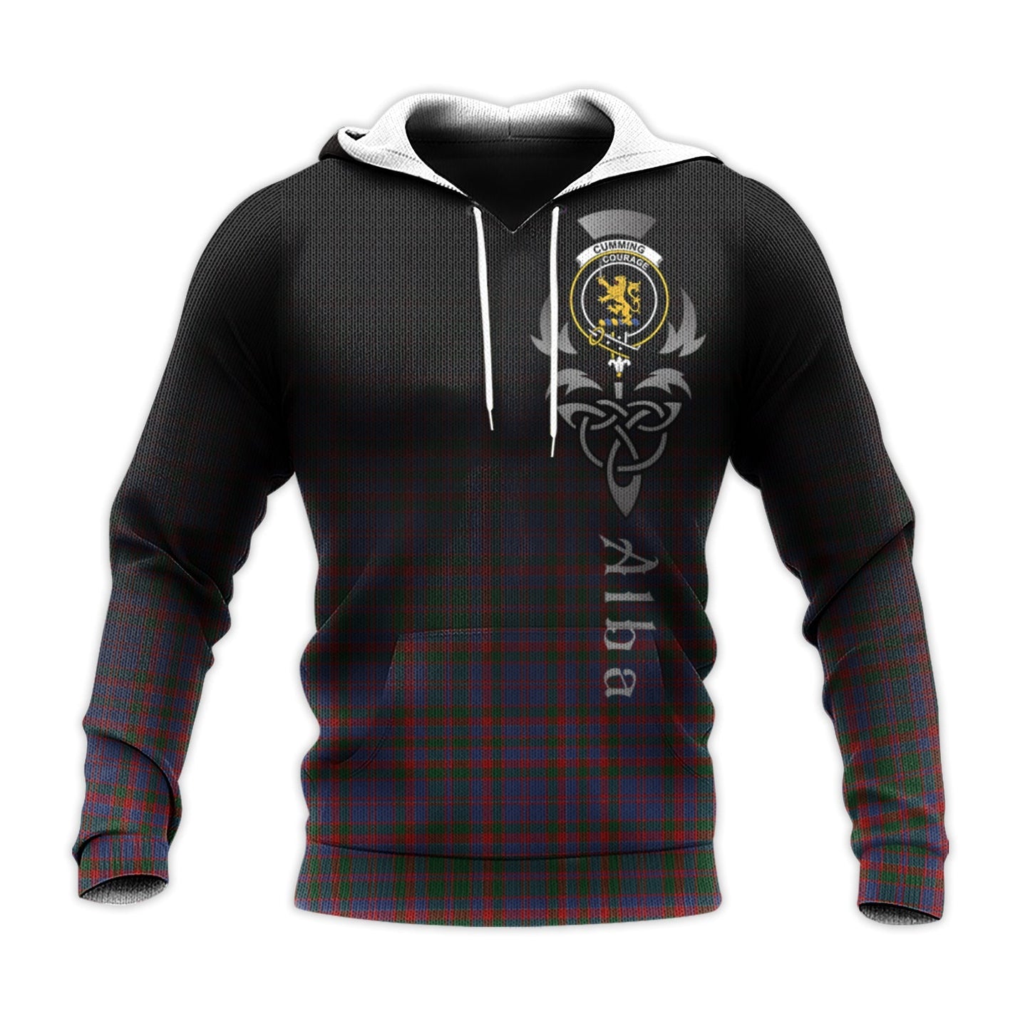 Printivon Cumming Tartan Crest Alba Celtic Hoodie