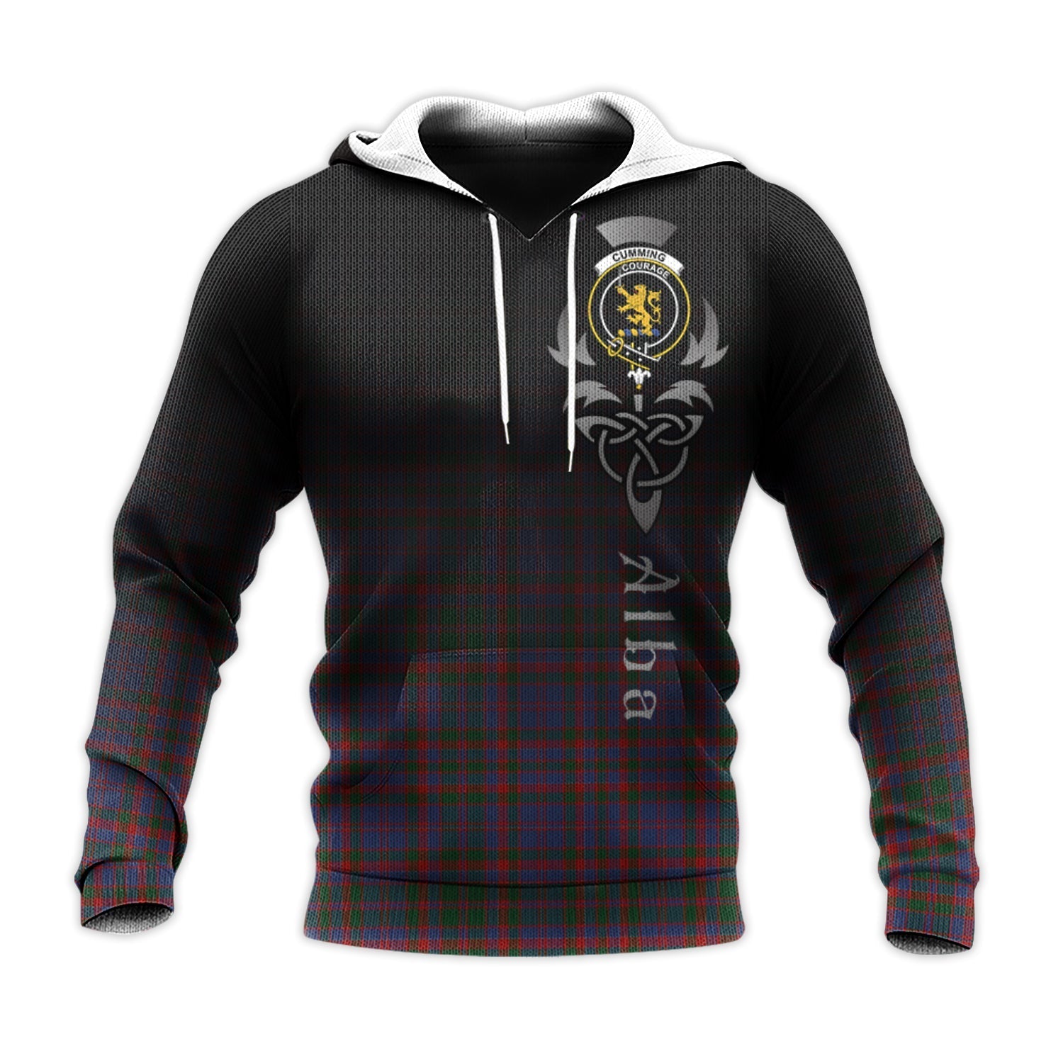 Printivon Cumming Tartan Crest Alba Celtic Hoodie