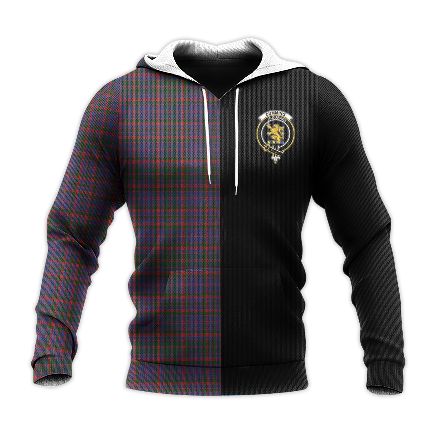 Printivon Cumming Tartan Personalize Half Hoodie
