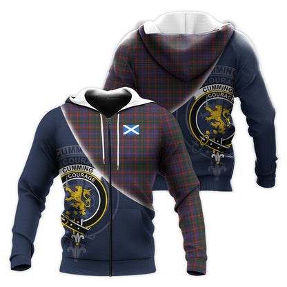 Printivon Cumming Tartan Scottish Crest Hoodie