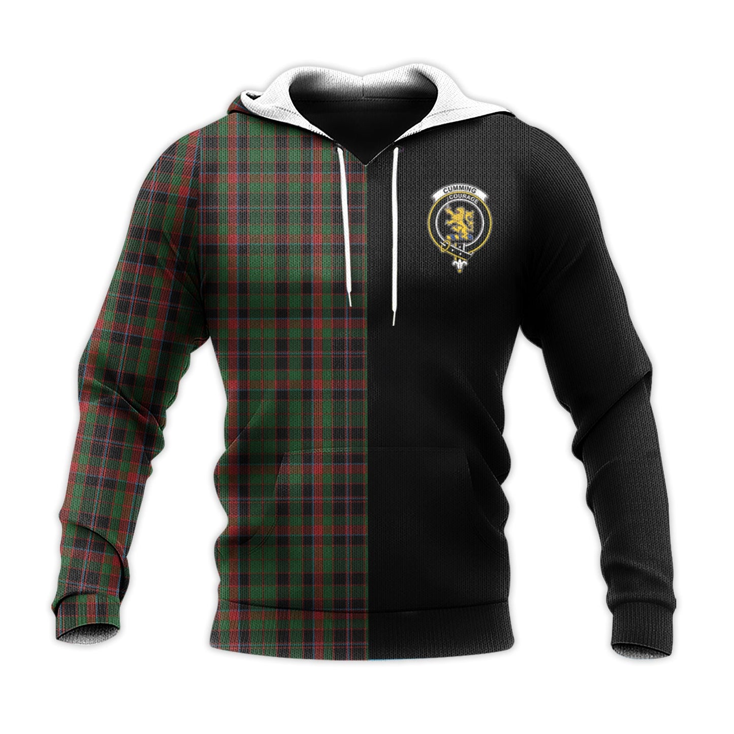 Printivon Cumming Hunting Tartan Personalize Half Hoodie