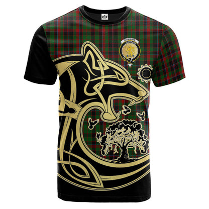 Printivon Cumming Hunting Crest Celtic Wolf Tartan T Shirt Custom Your Text