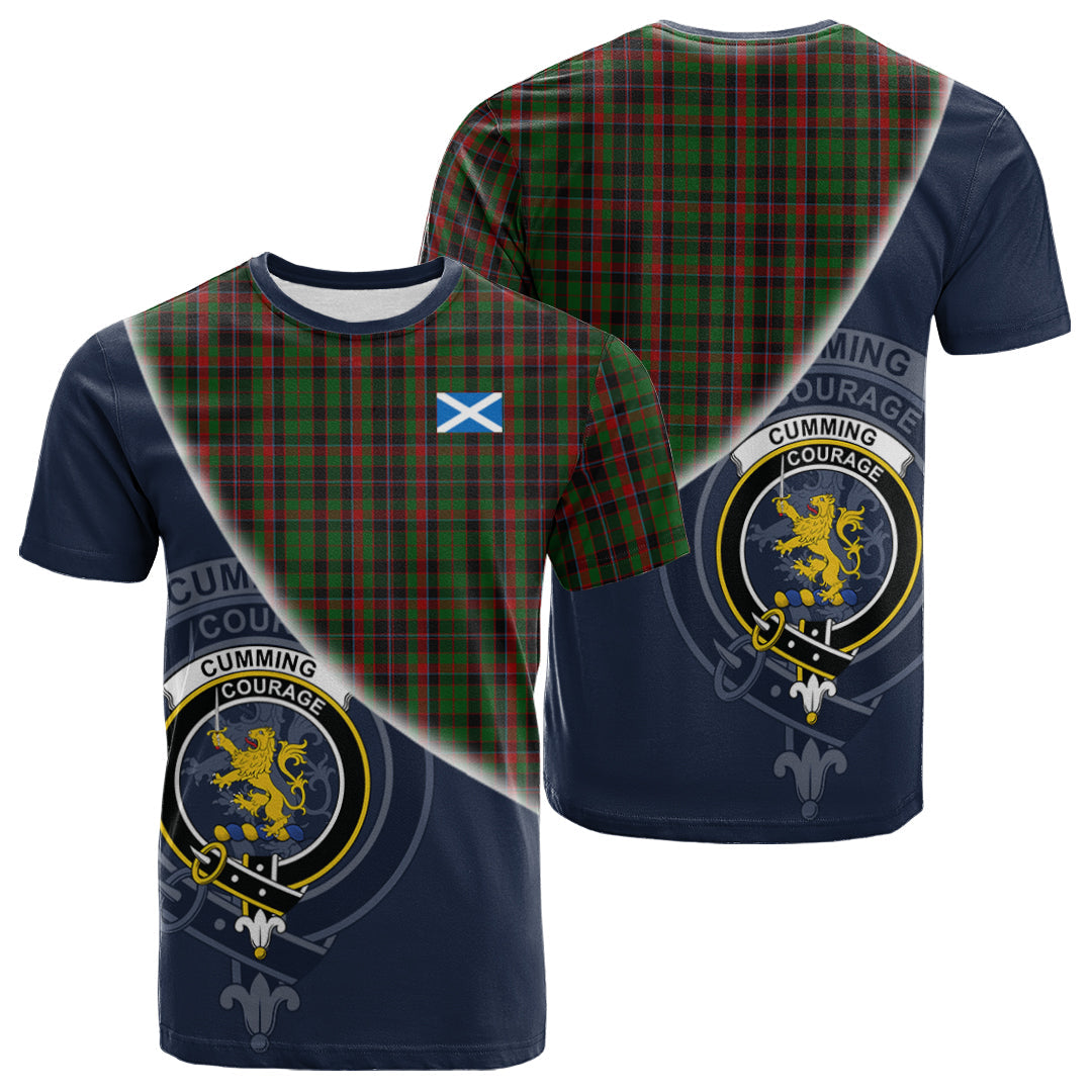 Printivon Cumming Hunting Tartan Scottish Crest T Shirt