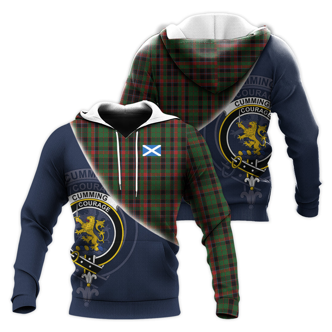 Printivon Cumming Hunting Tartan Scottish Crest Hoodie
