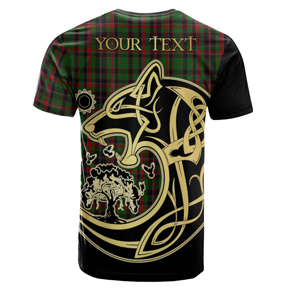 Printivon Cumming Hunting Crest Celtic Wolf Tartan T Shirt Custom Your Text