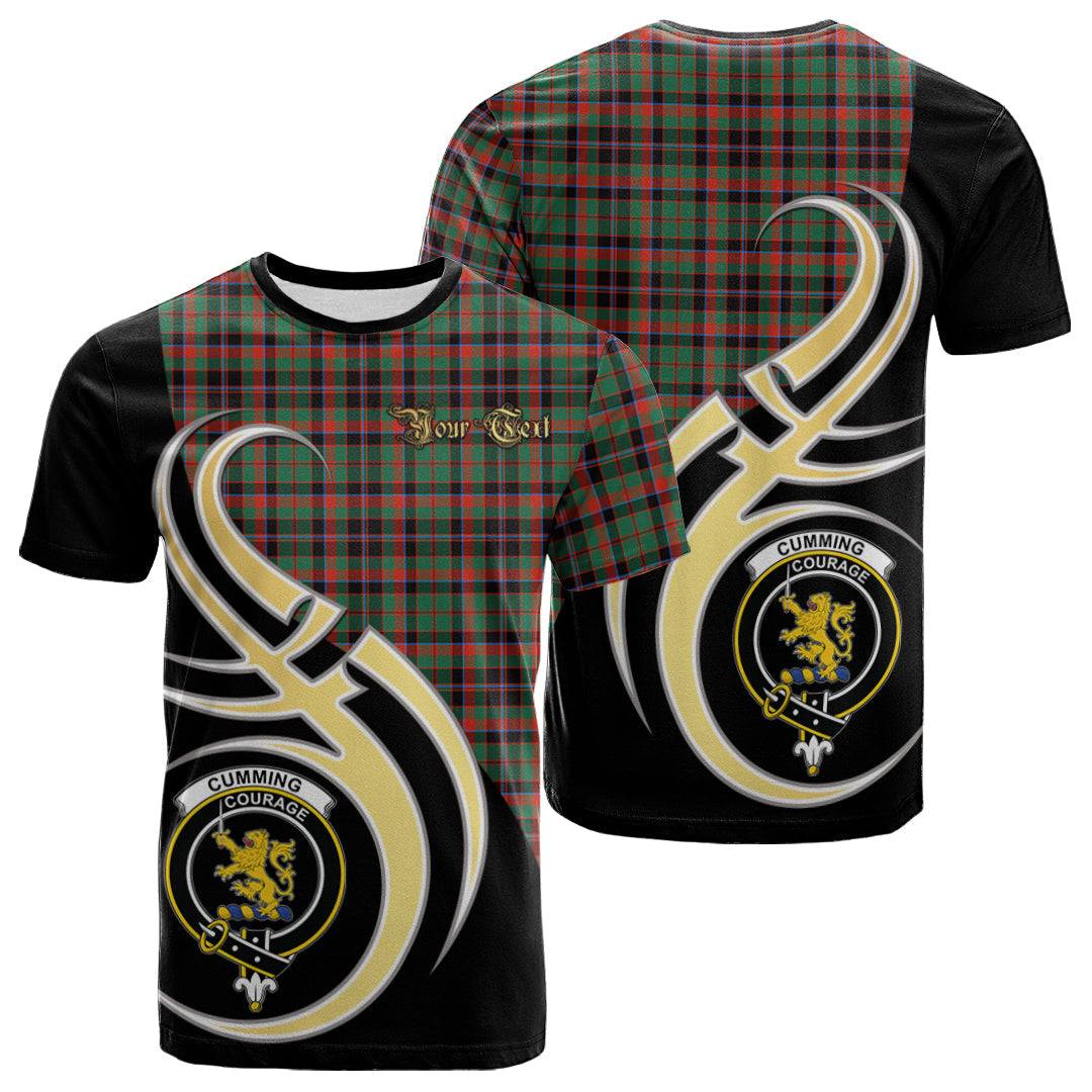 Printivon Cumming Hunting Ancient Tartan Crest Believe In Me T Shirt