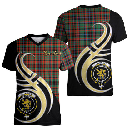 Printivon Cumming Hunting Ancient Tartan Crest Believe In Me T Shirt