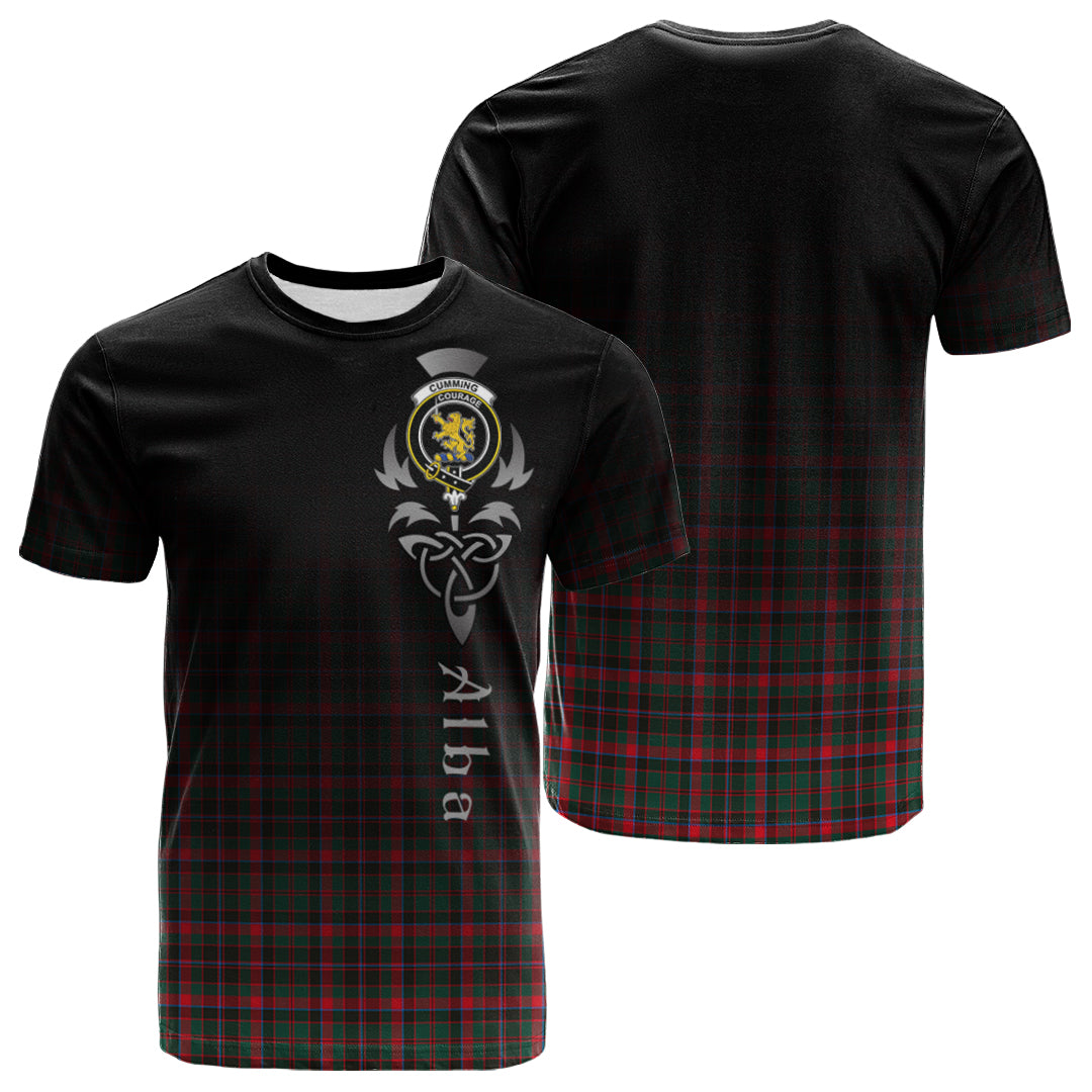 Printivon Cumming Hunting Modern Tartan Crest Alba Celtic T Shirt